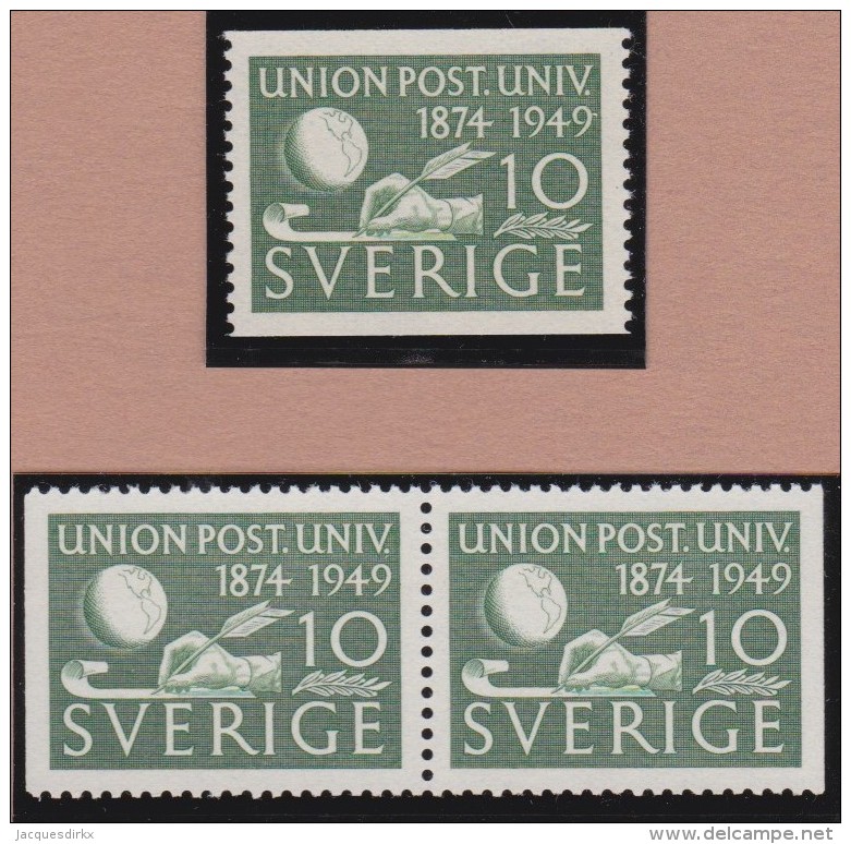 Sweden    .      Facit   .    390/392  +  BB  ( 2 Scans )       .       **   .    MNH    .   /   .  Postfris - Ongebruikt