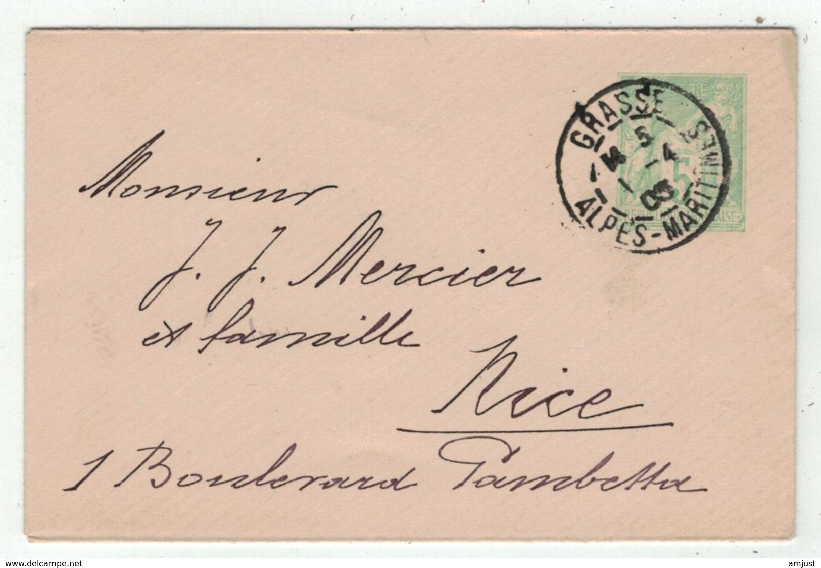 France // Entier Postaux // Entier Postal Pour Nice - Buste Postali E Su Commissione Privata TSC (ante 1995)