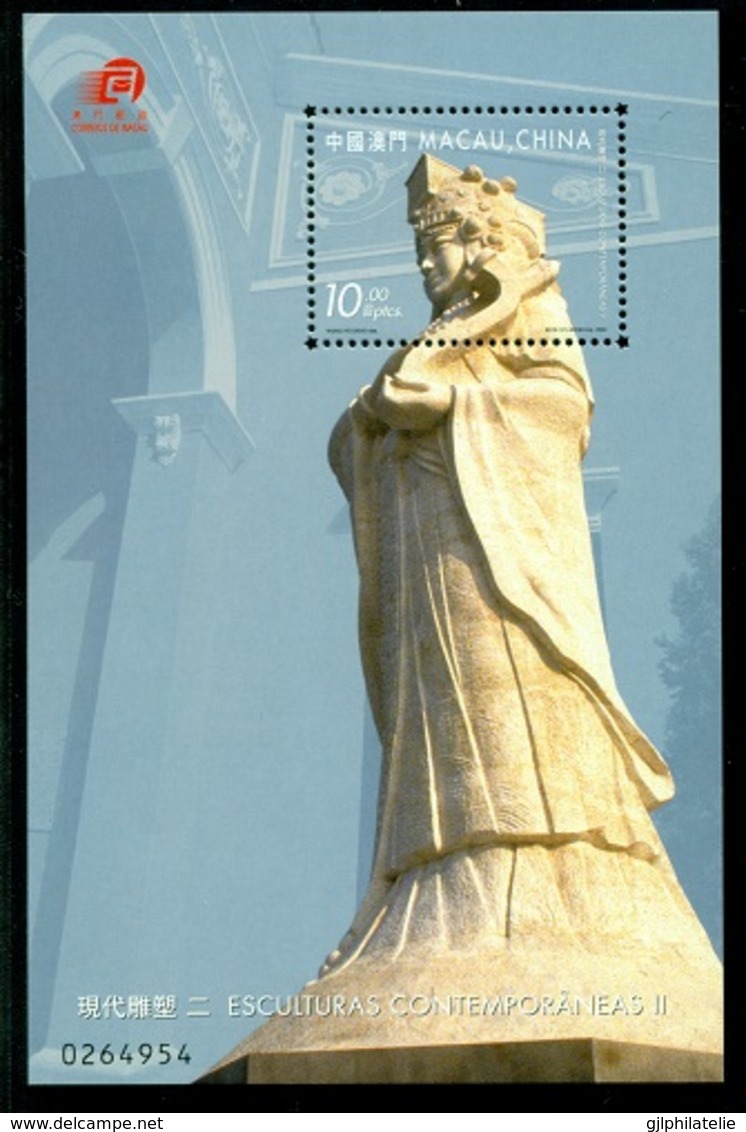 MACAO CHINE BF096 Statue Mazue Déesse De La Mer - Blocs-feuillets