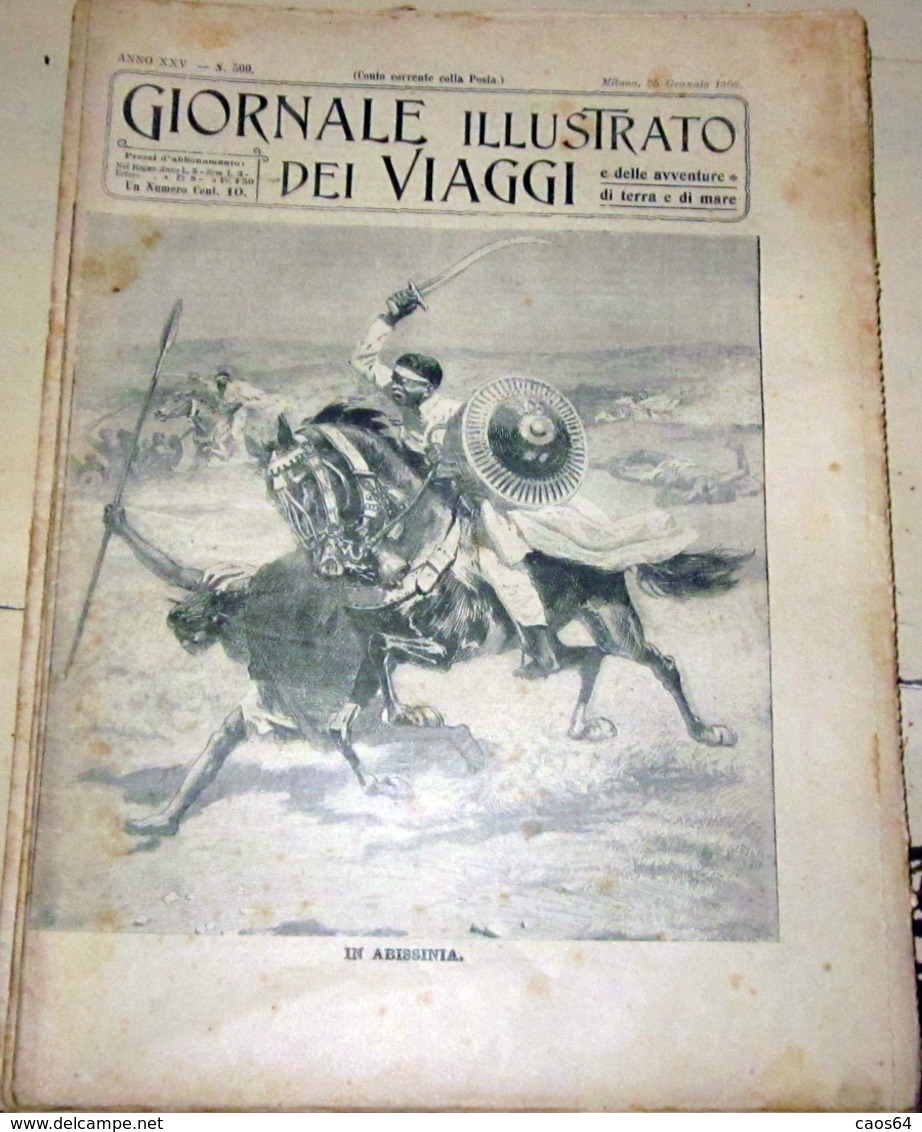 GIORNALE ILLUSTRATO DEI VIAGGI N. 500 - 1906  IN ABISSINIA - Altri & Non Classificati