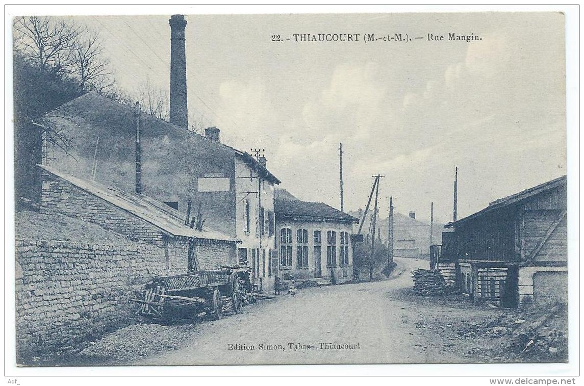 CPA THIAUCOURT, RUE MANGIN, MEURTHE ET MOSELLE 54 - Autres & Non Classés