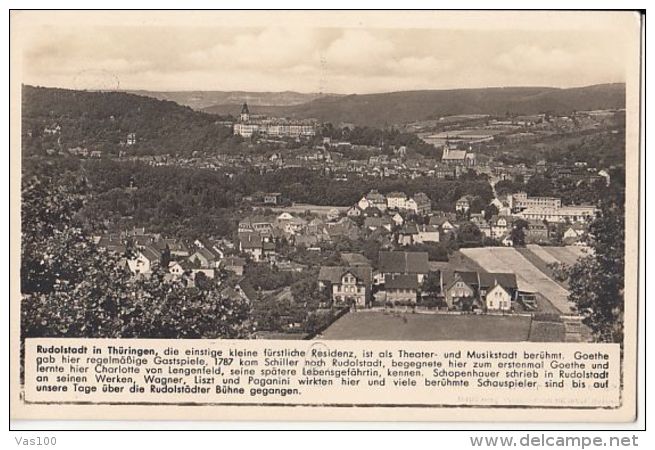 CPA RUDOLSTADT- TOWN PANORAMA - Rudolstadt