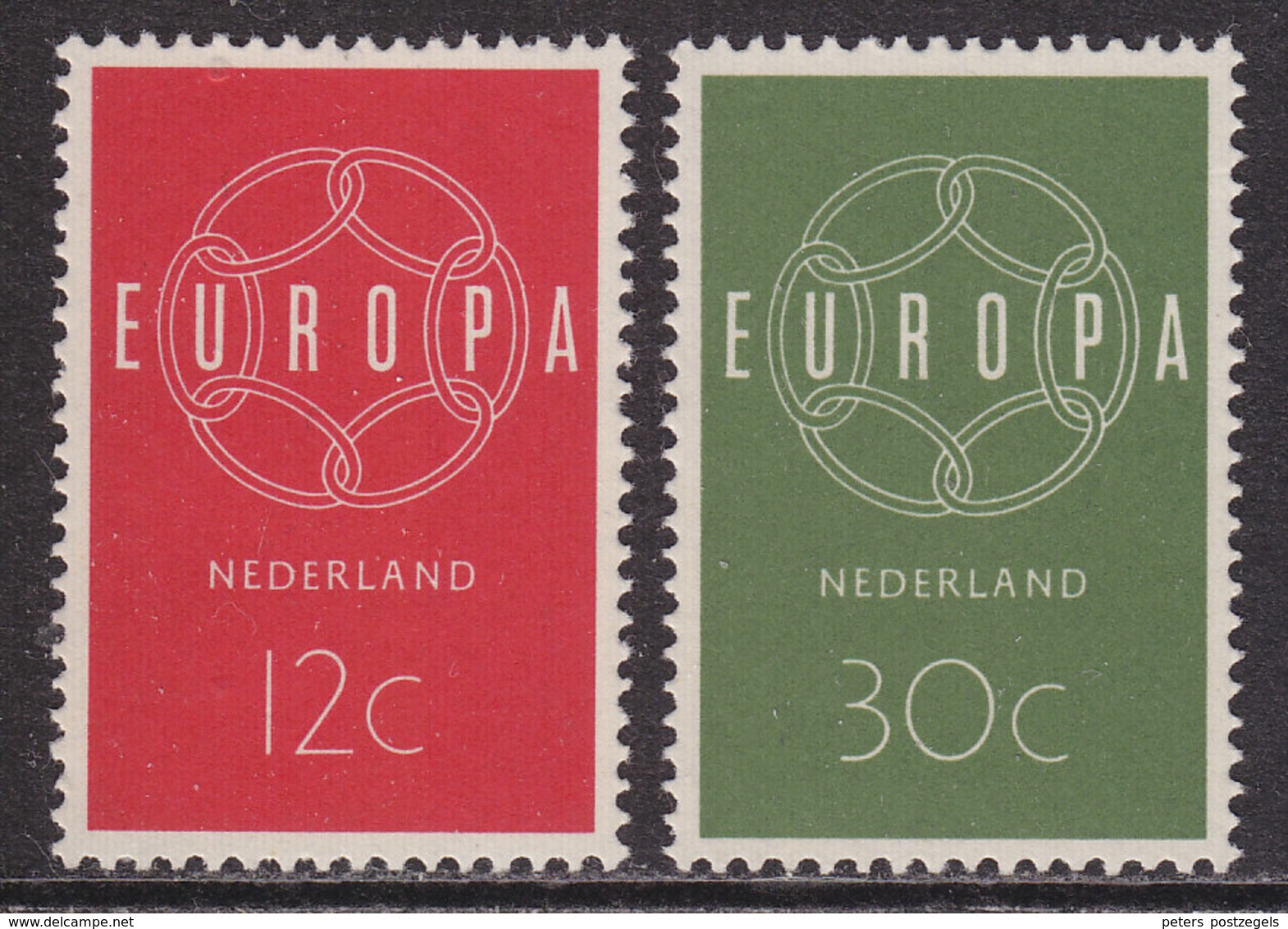 Nederland 1959 NVPH 727-728 Europa-zegels Postfris (MNH) - Neufs