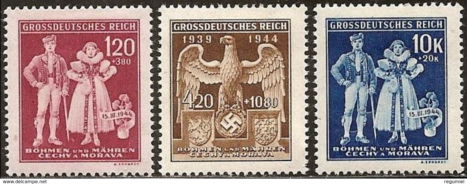 Bohemia 112/114 ** MNH. 1944 - Unused Stamps