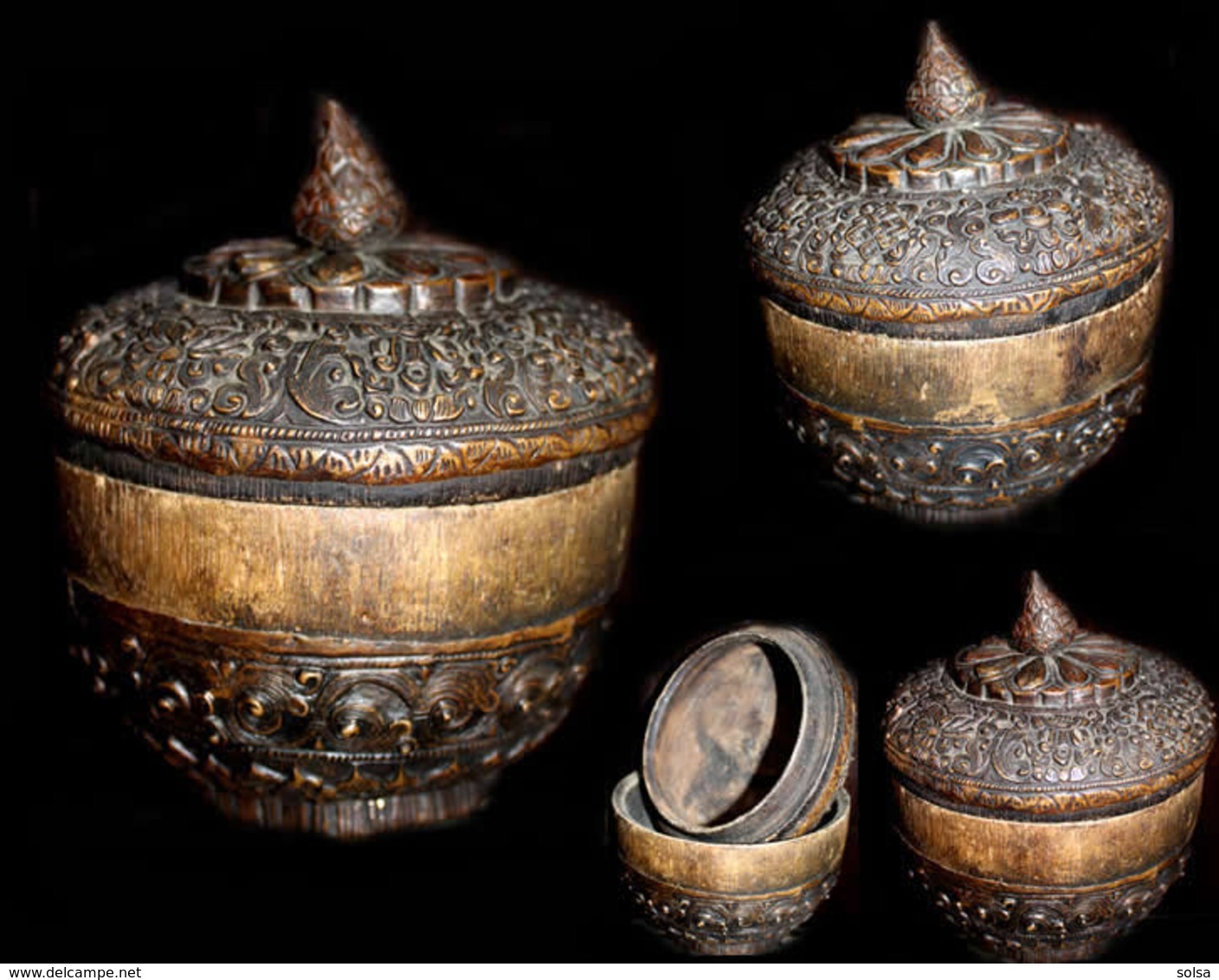Ancienne Boîte Tibétaine / Old Tibetan Box - Art Asiatique
