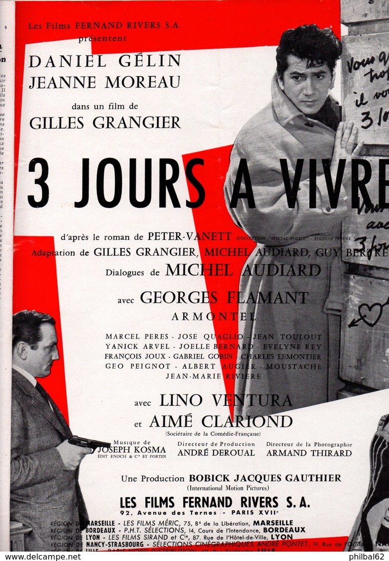 Revue La Cinématographie Française. N° 1742 Du 9/11/1957. - Cinema Advertisement