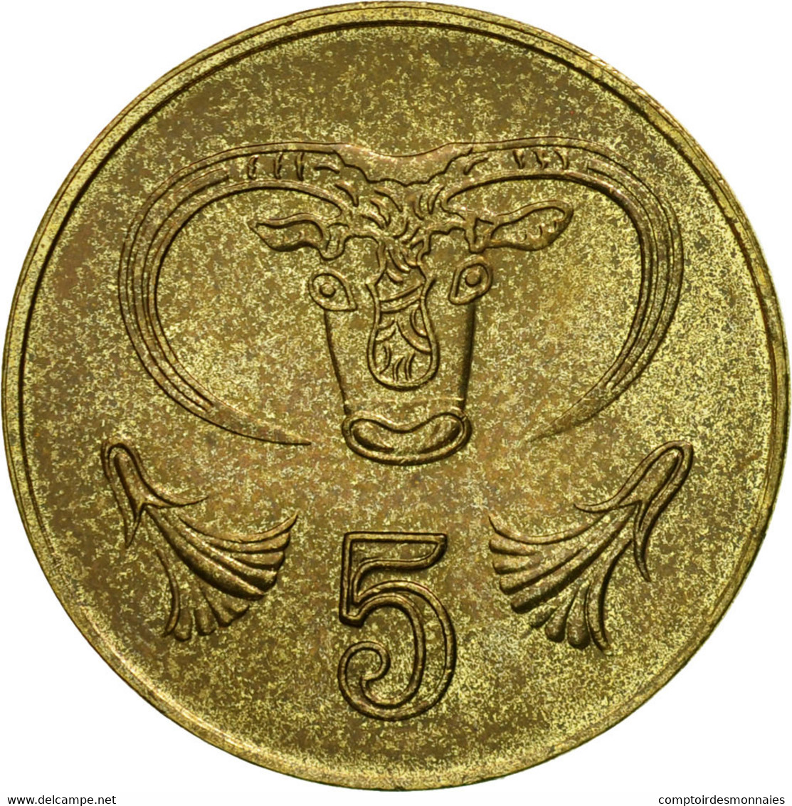 Monnaie, Chypre, 5 Cents, 2001, TTB, Nickel-brass, KM:55.3 - Chypre