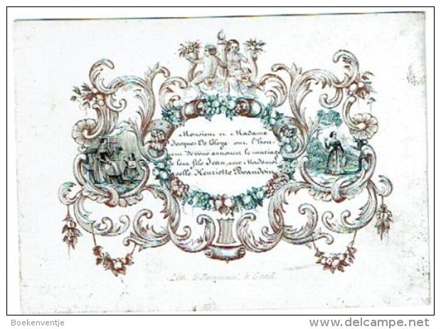 Messieur Et Madame Jacques De Bleye Ont L'honneur De Vous Annoncer Le Mariage De Leur Fils Jean, Avec Mademoiselle Henri - Andere & Zonder Classificatie