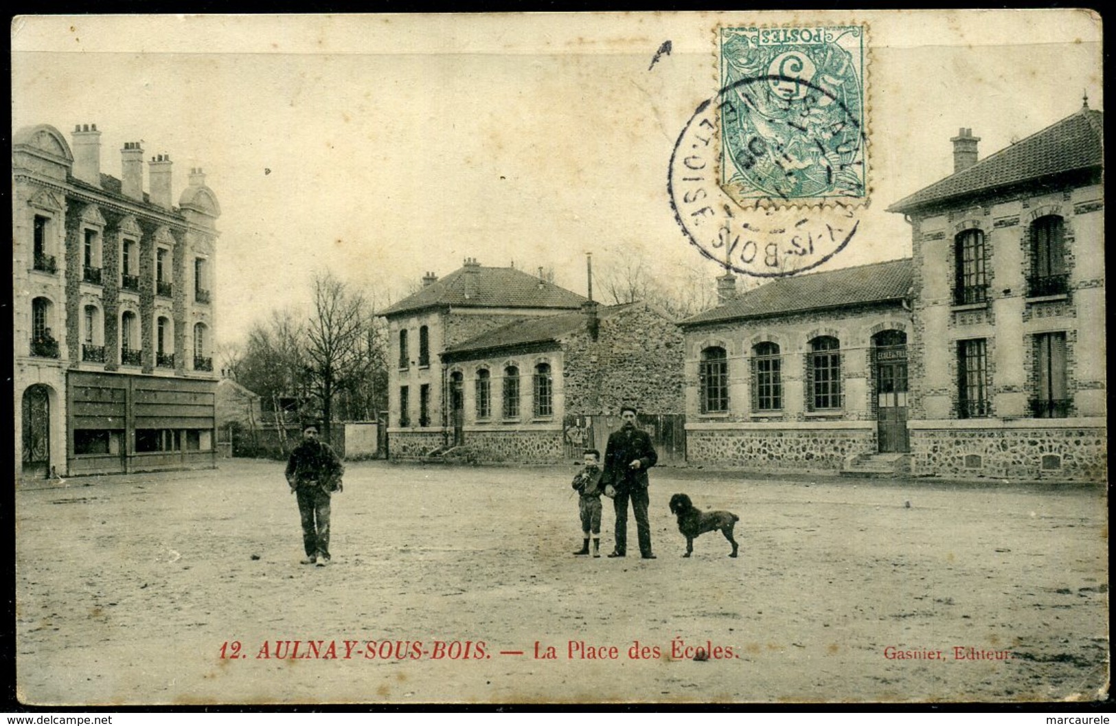 Cpa  Aulnay Sous Bois  Place Des Ecoles,   Animée - Aulnay Sous Bois