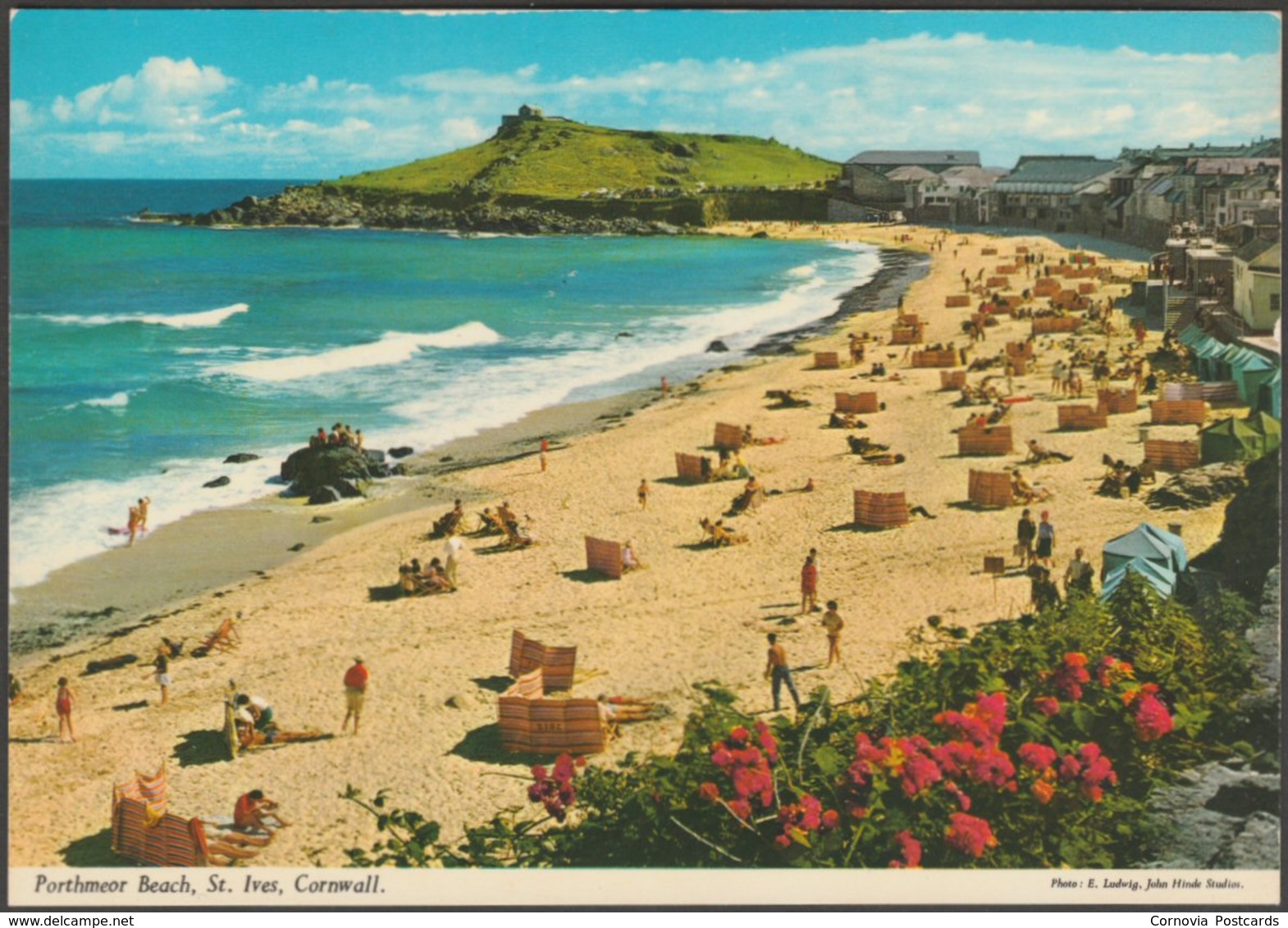Porthmeor Beach, St Ives, Cornwall, C.1970s - John Hinde Postcard - St.Ives