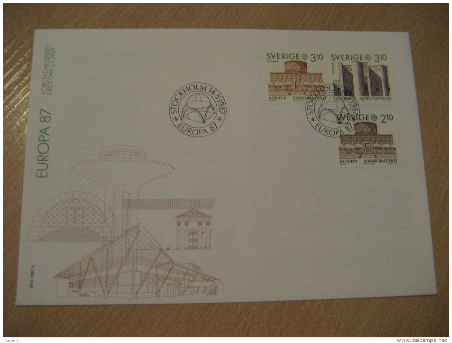 CEPT Stockholm 1987 FDC Cancel Cover SWEDEN Europa Europe Europeism Europeanism - 1987