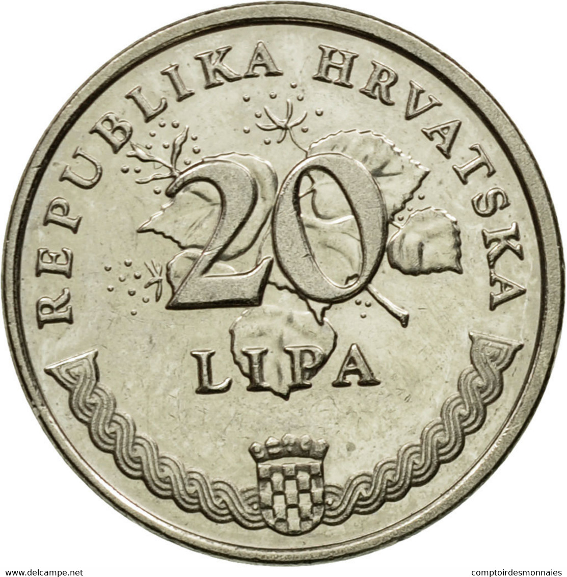 Monnaie, Croatie, 20 Lipa, 2007, TTB+, Nickel Plated Steel, KM:7 - Croatia