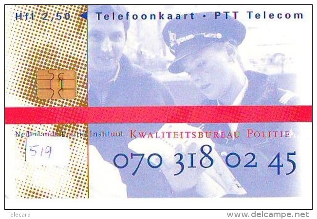 NEDERLAND CHIP TELEFOONKAART CRD 519 * POLITIE * POLICE  * Telecarte A PUCE PAYS-BAS ONGEBRUIKT MINT - Politie