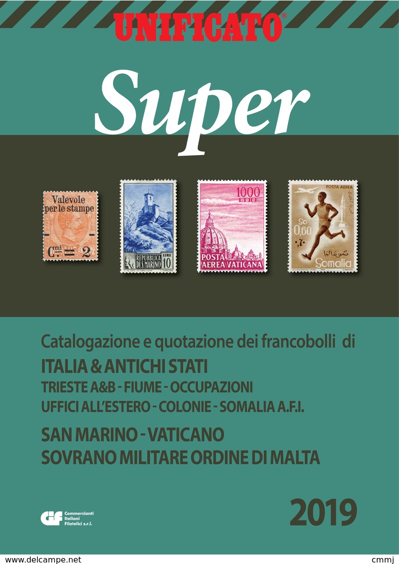 CATALOGO UNIFICATO SUPER 2019 / ITALIA   -  VOLUME 1  FORMATO PDF - Lotti E Collezioni