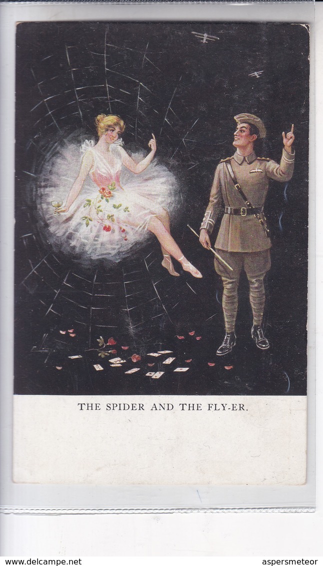 THE SPIDER AND THE FLY-ER. W R ELLA, HUMORISTIQUE CIRCA 1905's- BLEUP - Humor