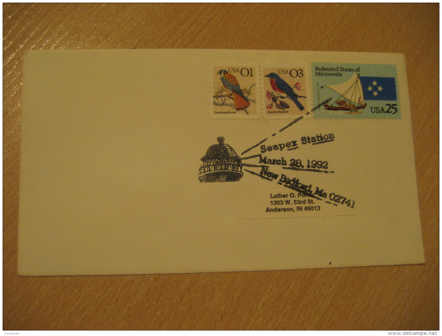 NEW BEDFORD 1992 Cancel Cover USA Lighthouse Phare Architecture - Phares