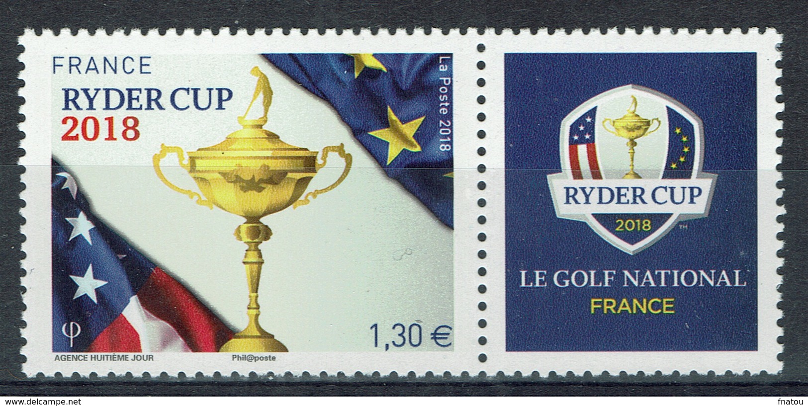France, Ryder Cup, Golf Competition, 2018, MNH VF - Unused Stamps