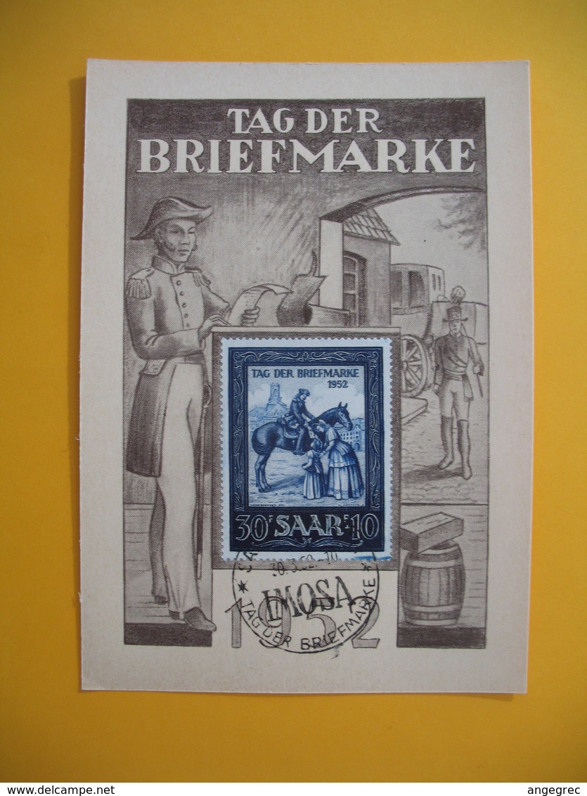 Carte Maximum     1952 Saare  N° 303 - Cartoline Maximum