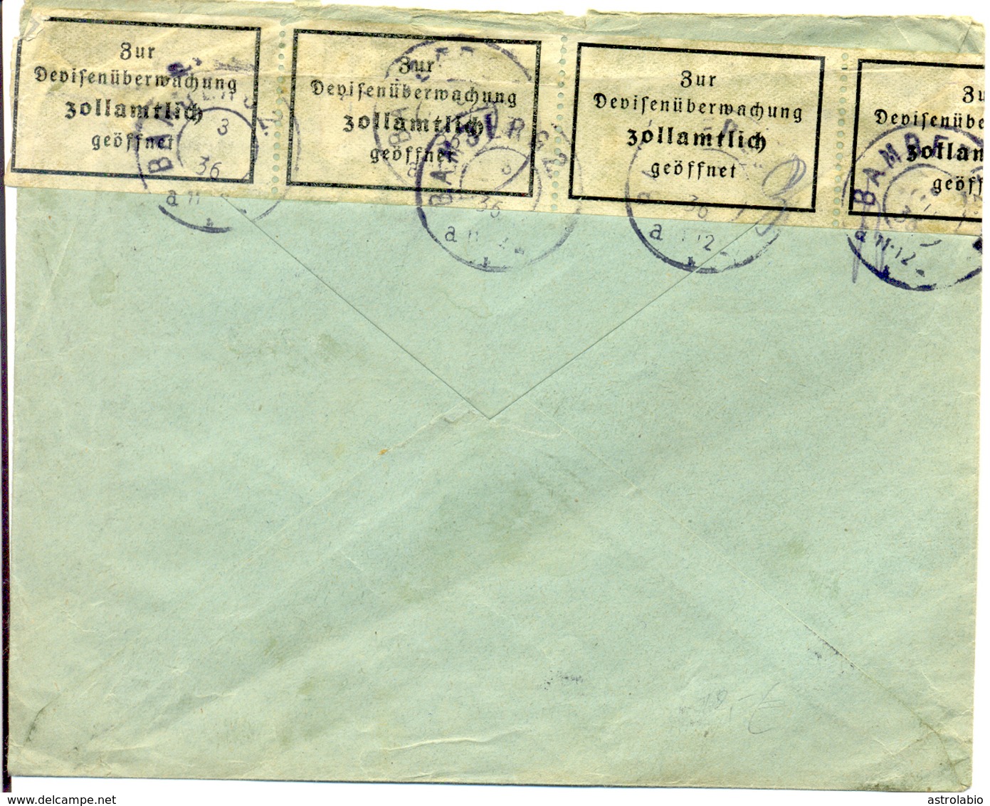 Lettre De London Vers Allemagne 1936 Avec Censure. Voir 2 Scan - Storia Postale