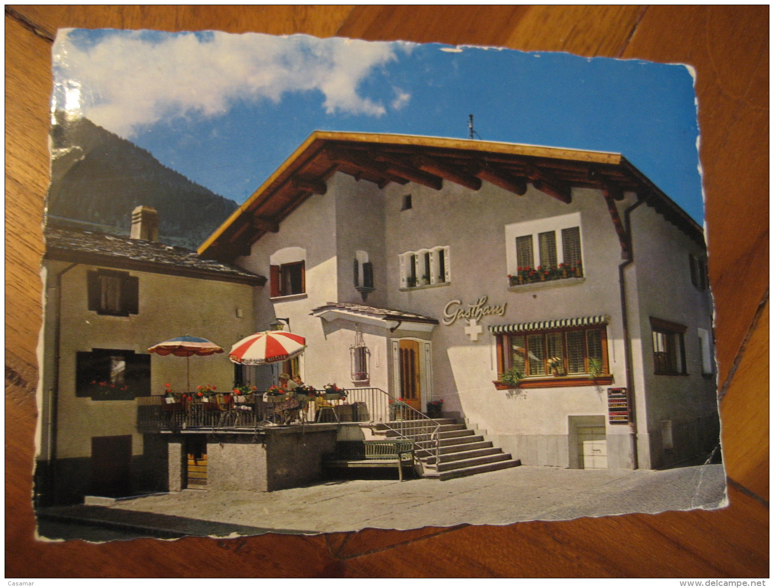 Mineralbad Ferienort ANDEER 1983 Cancel GASTHAUS Post Card SWITZERLAND Hydrotherapy Spa Thermal Health Sante Thermalisme - Bäderwesen