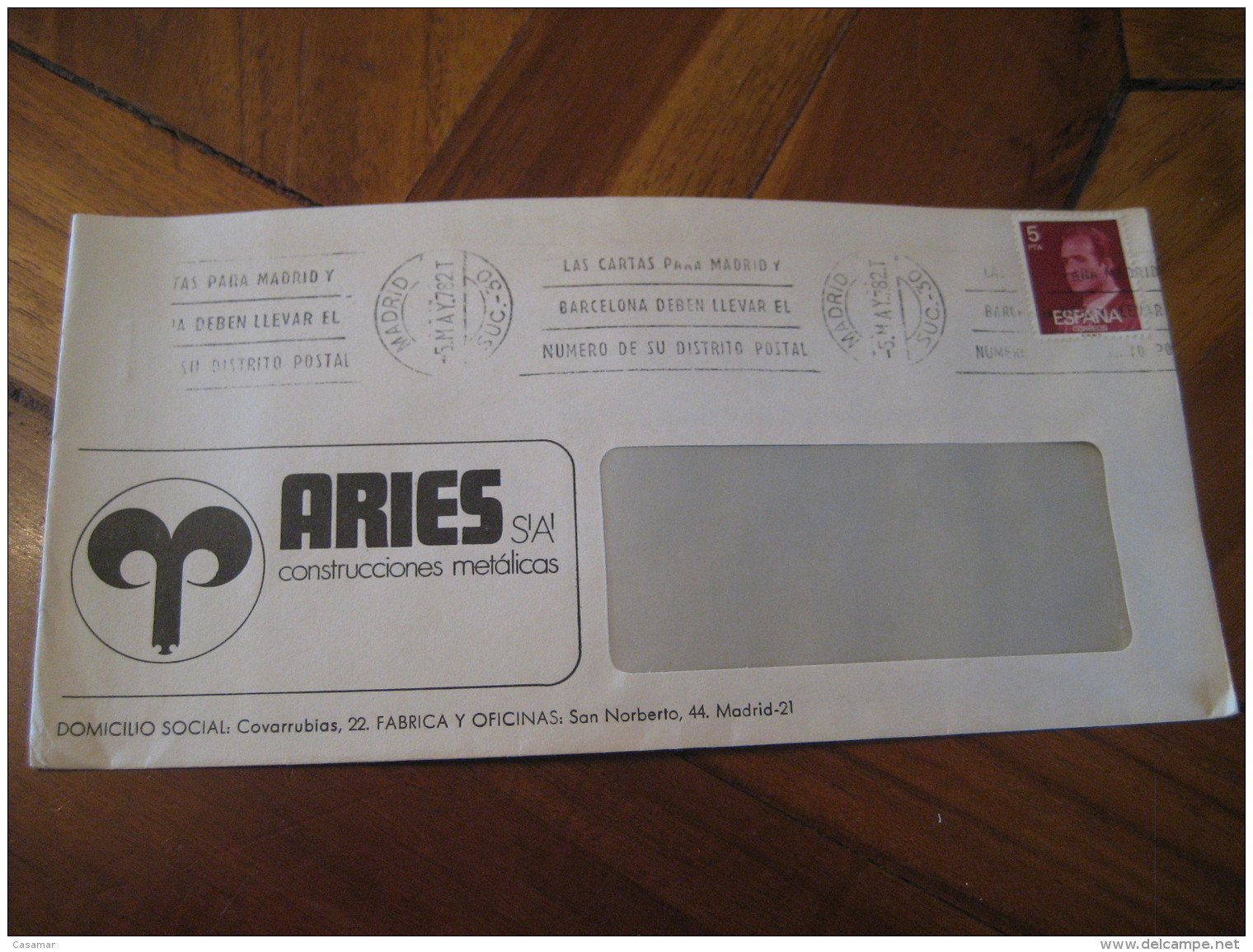 ARIES S.A. Construcciones Metalicas MADRID 1982 Corner Cover SPAIN Astrology Astrologie Zodiac Zodiaque - Astrologie