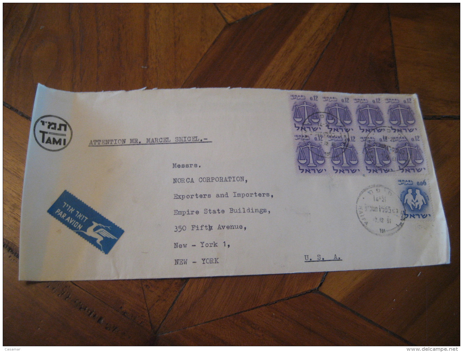 Libra HAIFA 1961 Stamps On Air Mail Cover ISRAEL Astrology Astrologie Zodiac Zodiaque - Astrologie