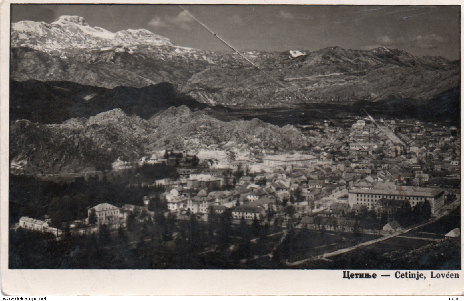 POSTCARD-MONTENEGRO-CETINJE ,LOVEEN- VIAGGIATA1937-REAL FOTO - Montenegro