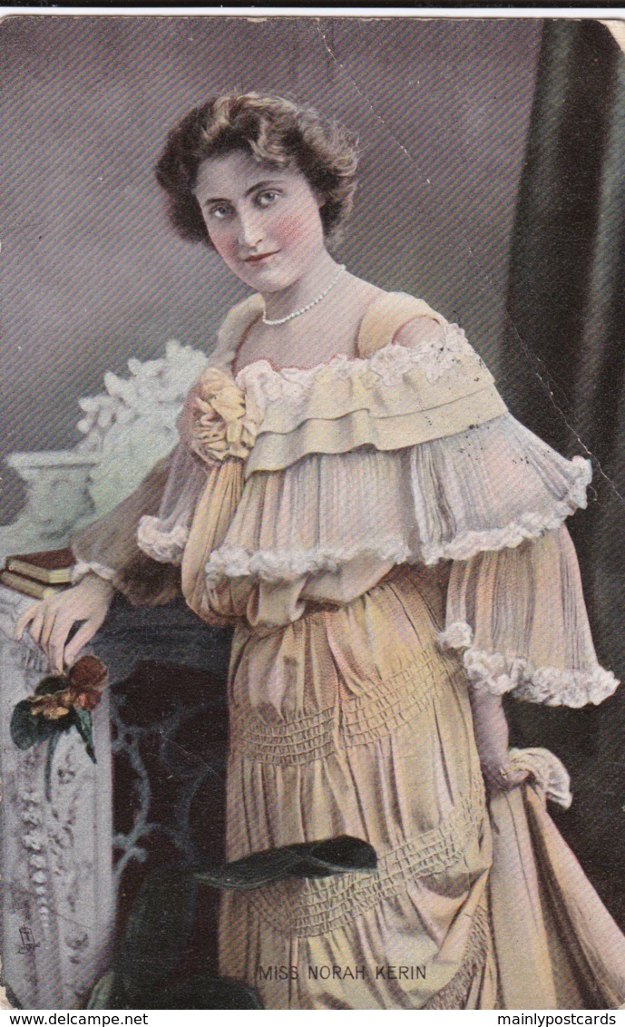 AQ75 Actress - Miss Norah Kerin - Tuck Photochrome Postcard - Theatre