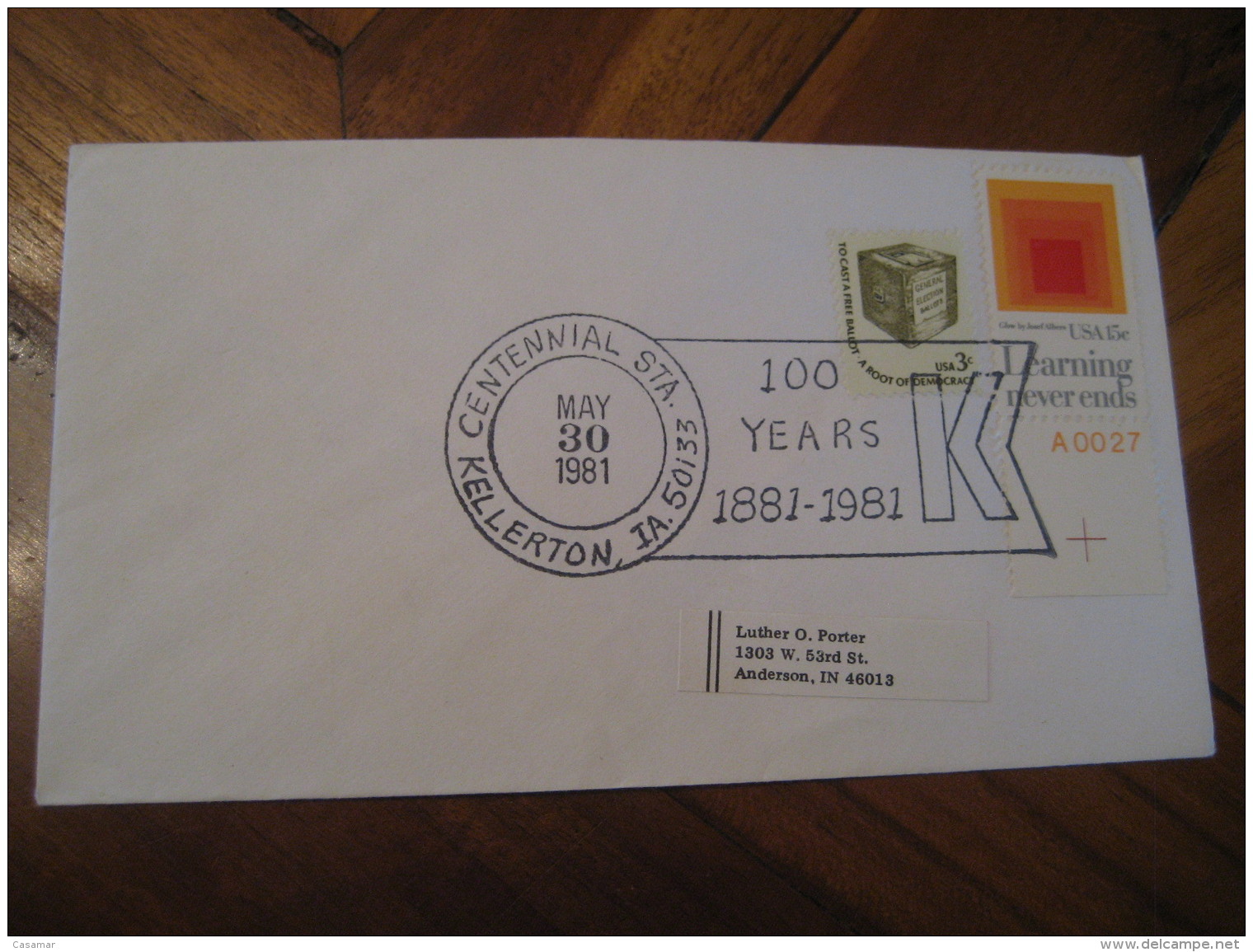 KIWANIS 100 Year Club Centennial KELERTON 1981 Cancel Cover USA - Rotary, Lions Club