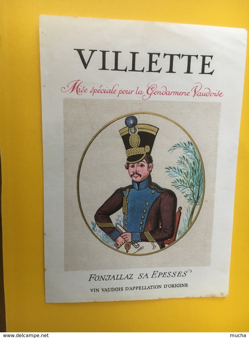 8841 - Gendarmerie Vaudoise Suisse Gamay Villette Et Rosé De Gamay 4 étiquettes - Autres & Non Classés