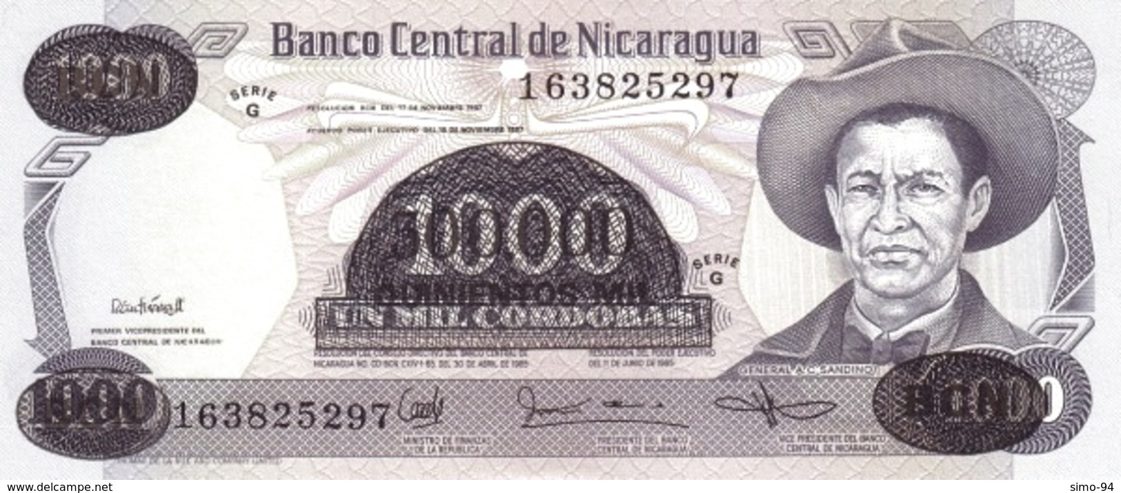 Nicaragua P.150 500000/1000 Cordobas 1987 Unc - Nicaragua