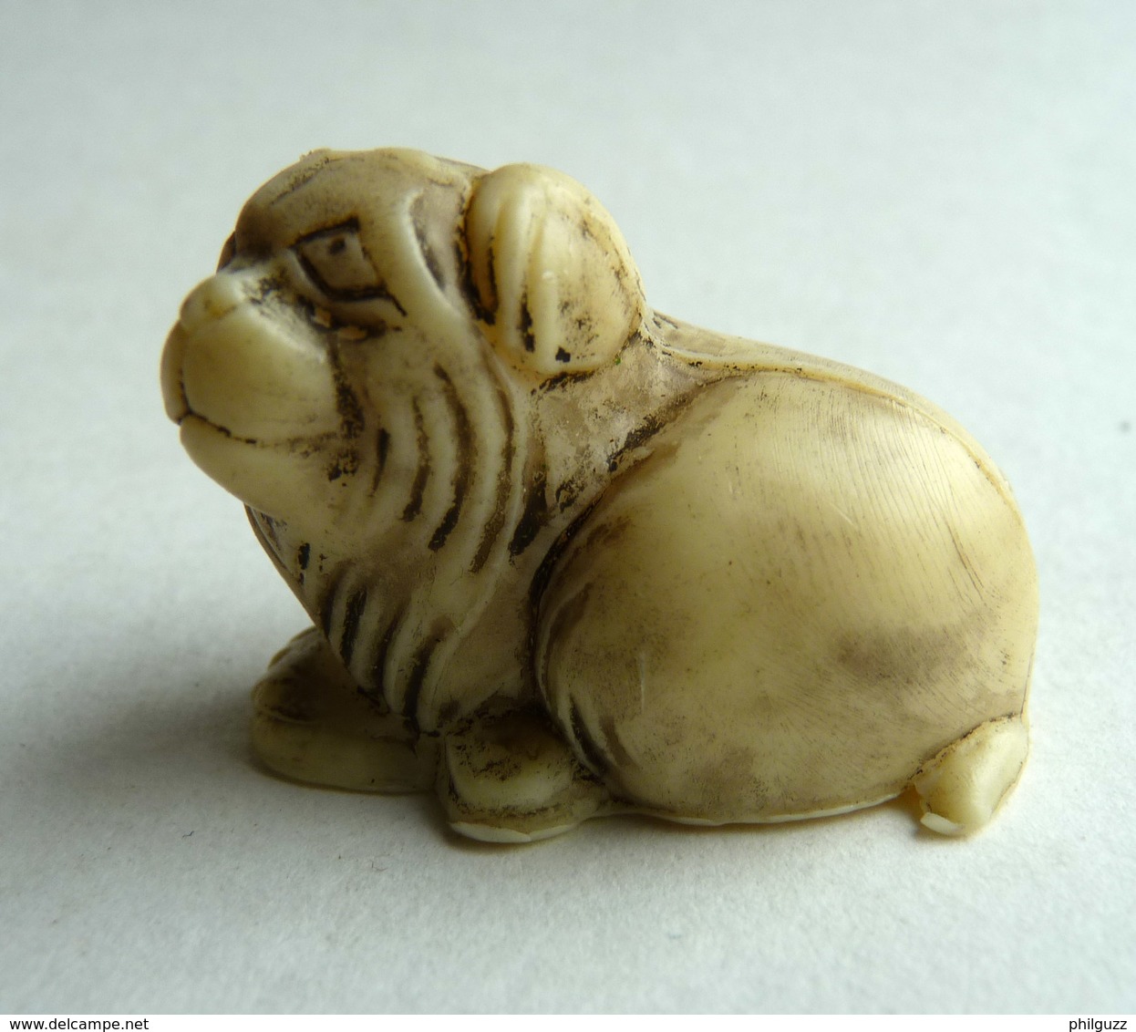 FIGURINE PUBLICITAIRE JACQUET NETSUKE - CHIEN - Dogs