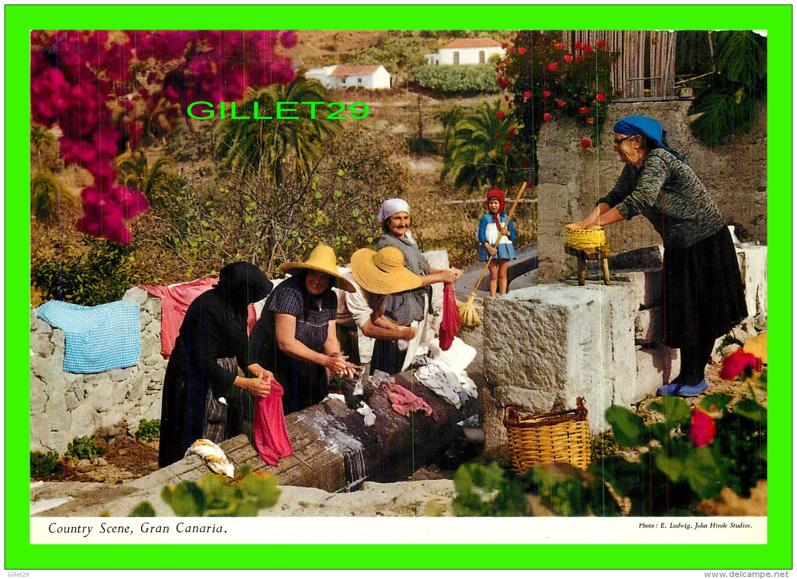 GRAN CANARIA , SPAIN - COUNTRY SCENE - PHOTO, E. LUDWIG - JOHN HINDE ORIGINAL No 2 CT 72 - - Gran Canaria