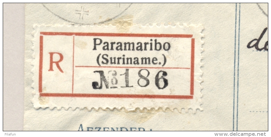 Suriname - 1936 - 2 Eeuwen Suriname - Zending, Serie Op R-cover Van Paramaribo Naar Oegstgeest / Nederland - Suriname ... - 1975