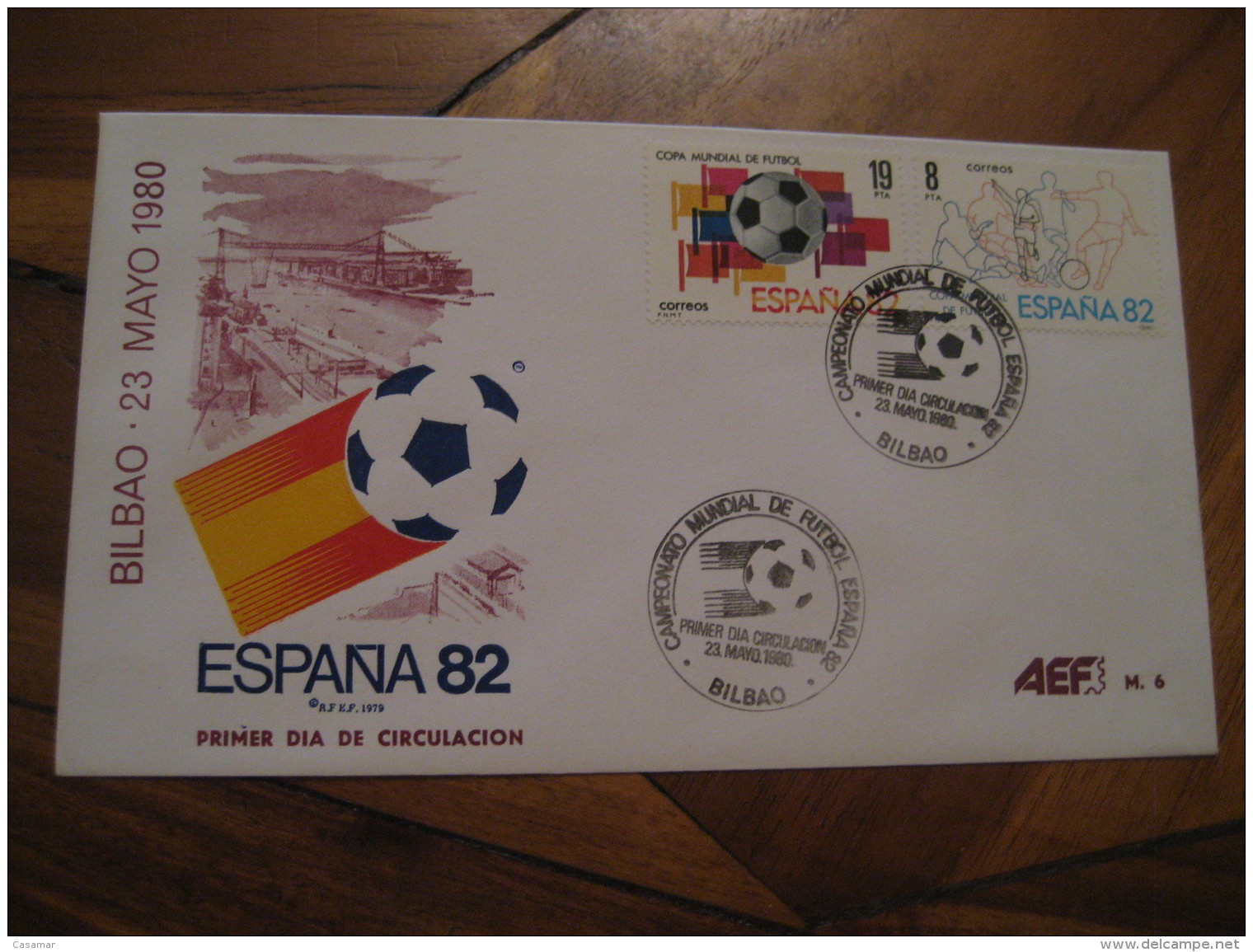 BILBAO Vizcaya 1980 FDC Cancel Cover SPAIN Football 1982 World Cup Championship Futbol Football - Lettres & Documents