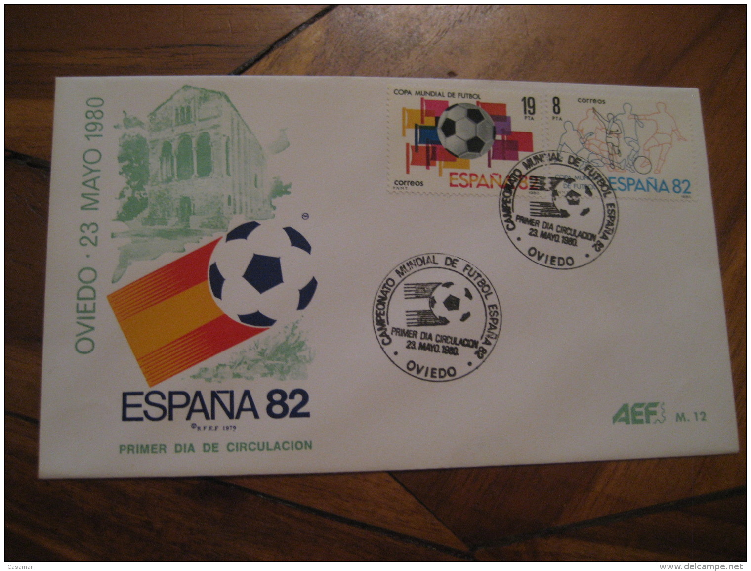 OVIEDO Asturias 1980 FDC Cancel Cover SPAIN Football 1982 World Cup Championship Futbol Football - Lettres & Documents