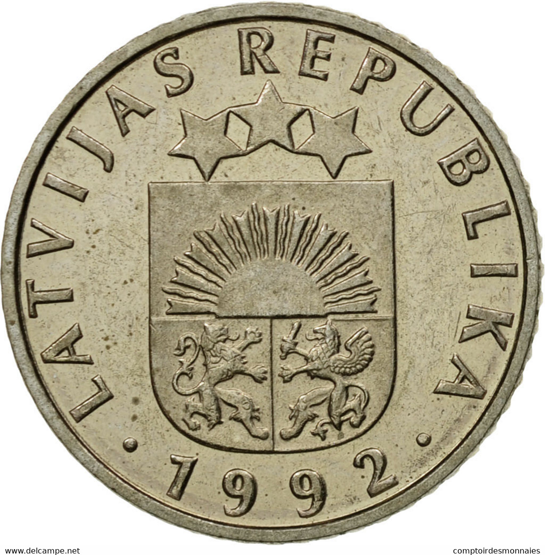 Monnaie, Latvia, 50 Santimu, 1992, SUP, Copper-nickel, KM:13 - Lettonia
