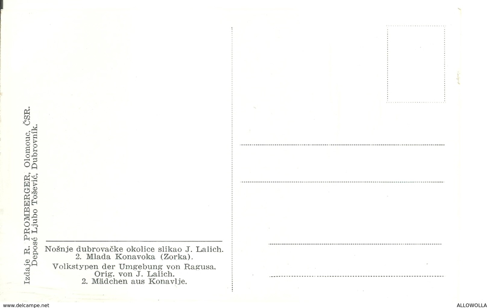 943 " MLADA KONAVOKA - ZORKA  " CARTOLINA  ORIG.NON SPEDITA - Costumi