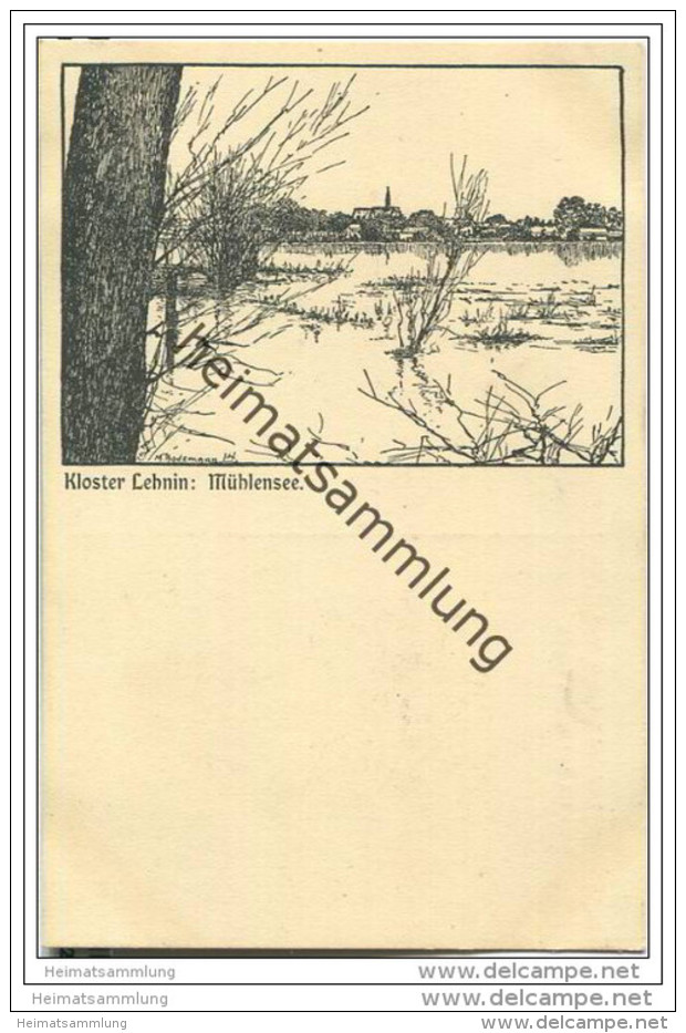 Kloster Lehnin - Mühlensee - Signiert M. Bodemann 14 - Lehnin