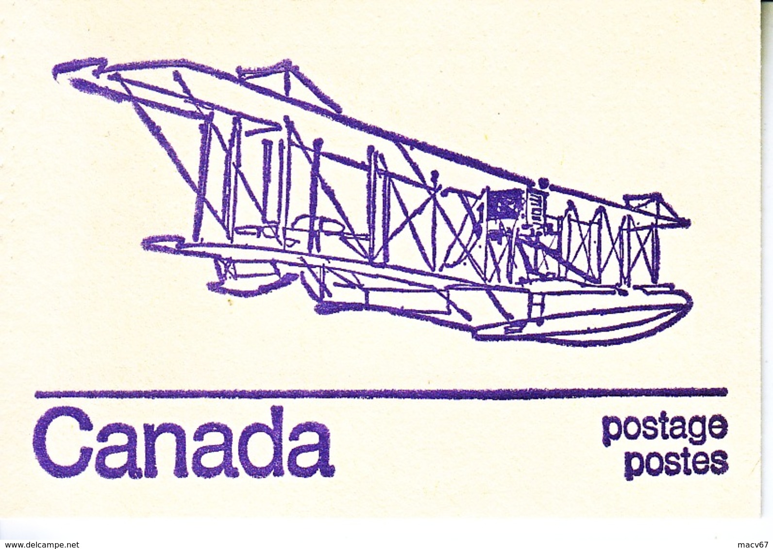 CANADA BOOKLET  AEROPLANE  ** 2 Scans - Full Booklets