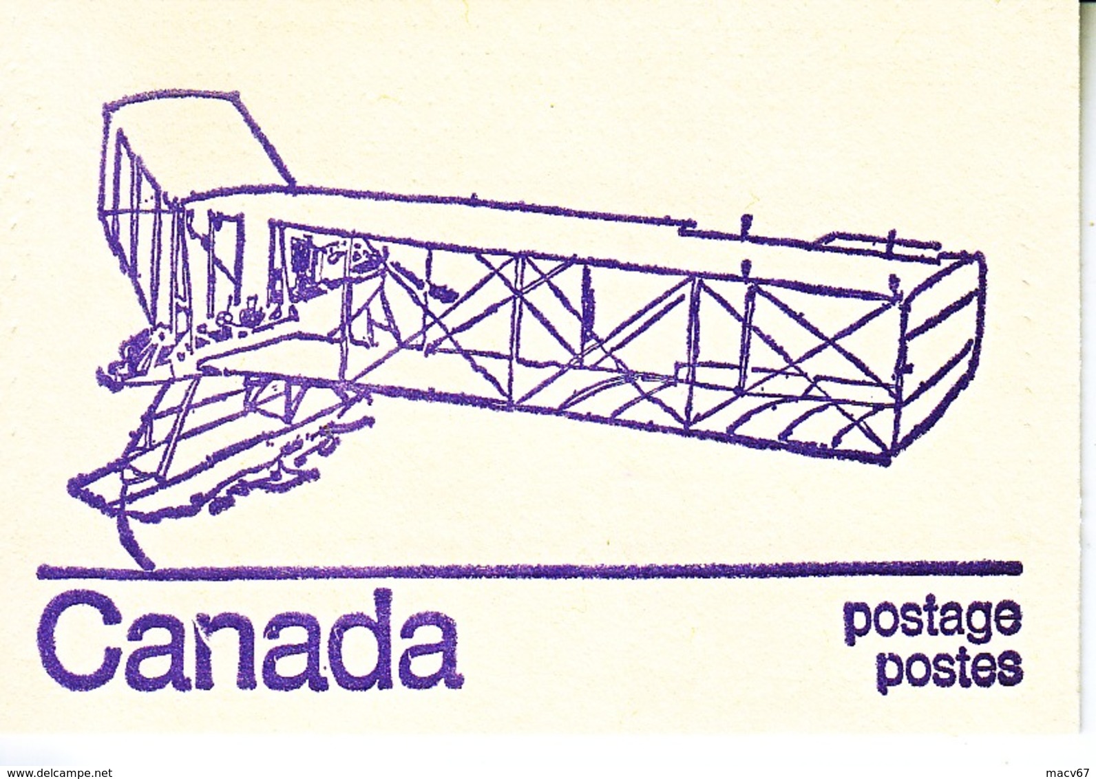 CANADA BOOKLET  AEROPLANE  ** 2 Scans - Full Booklets