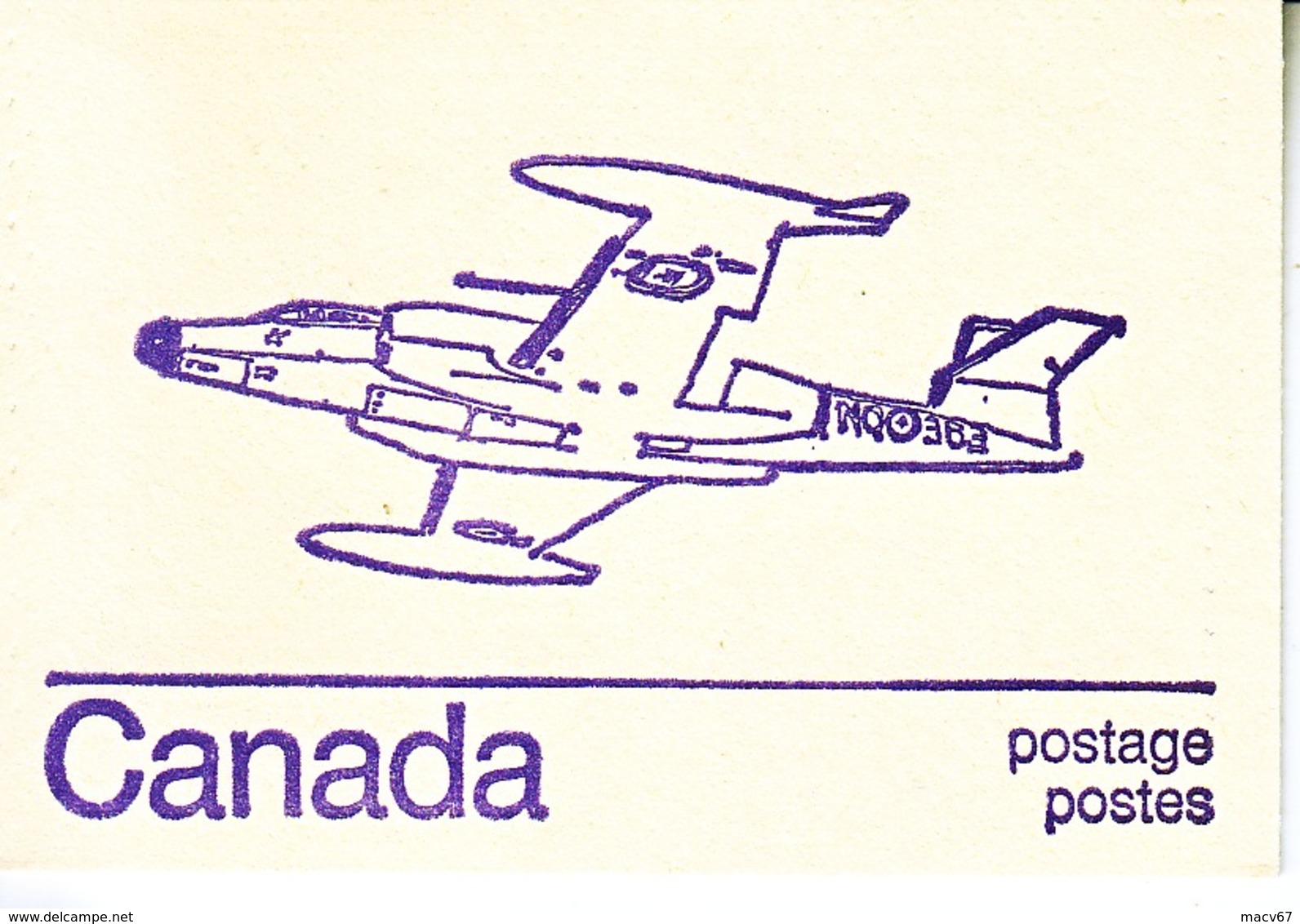 CANADA BOOKLET  AEROPLANE  ** 2 Scans - Full Booklets