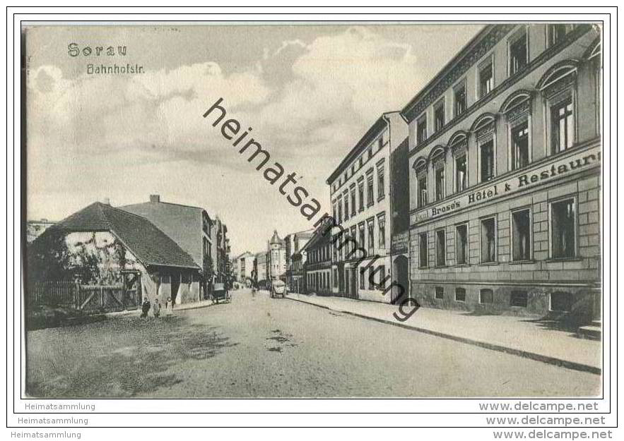 Zary - Sorau - Bahnhofstrasse - Paul Brose's Hotel - Neumark