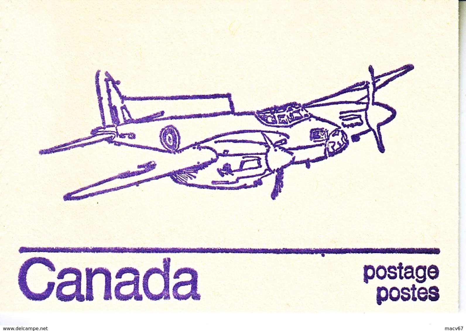 CANADA BOOKLET  AEROPLANE  ** 2 Scans - Full Booklets