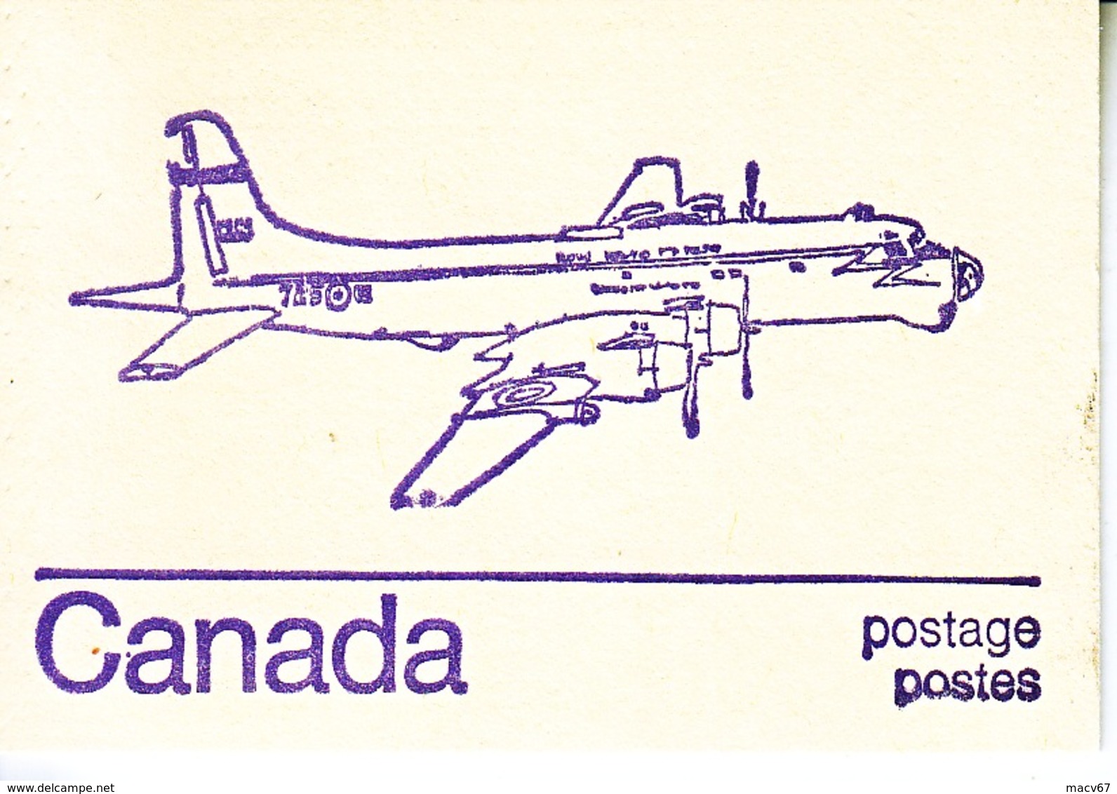 CANADA BOOKLET  AEROPLANE  ** 2 Scans - Full Booklets