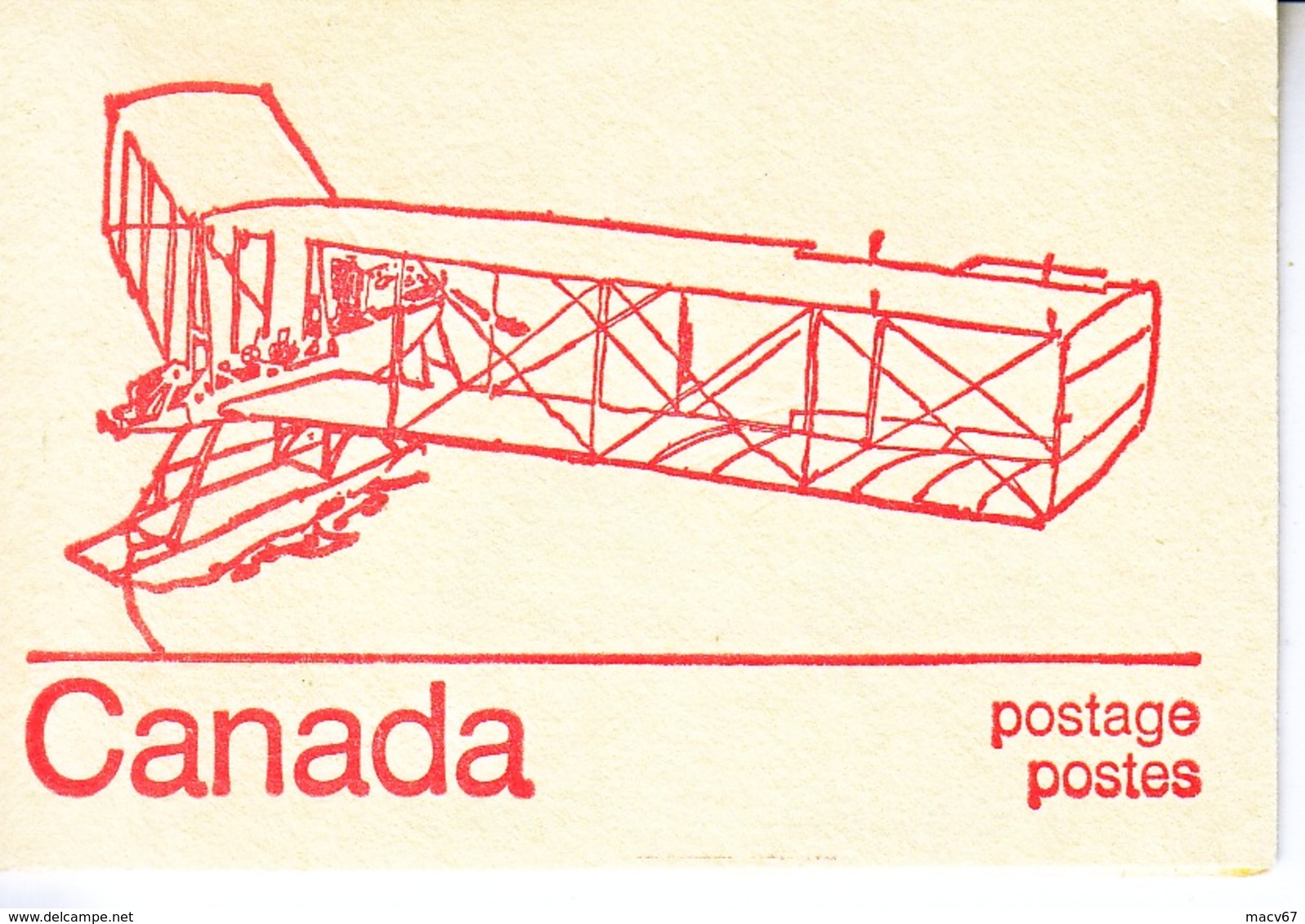 CANADA BOOKLET  AEROPLANE  ** 2 Scans - Full Booklets