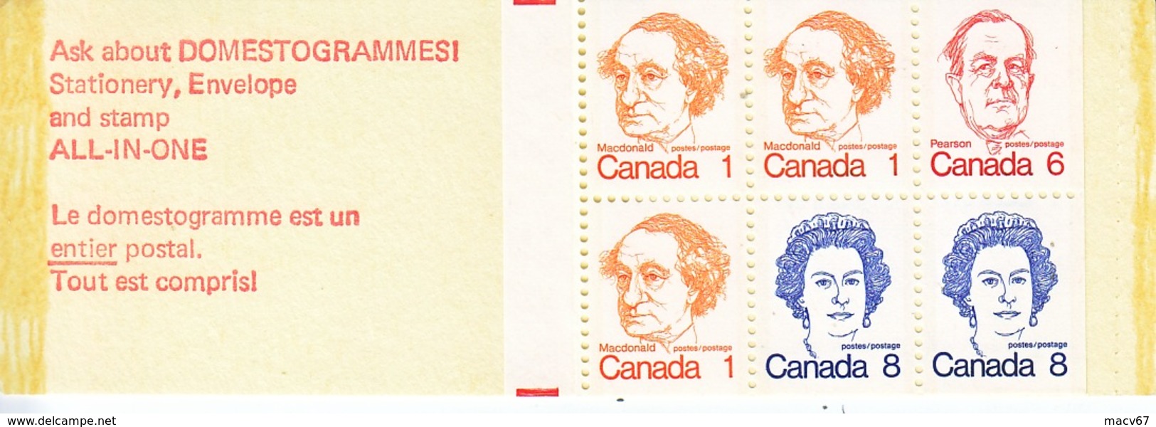 CANADA BOOKLET  AEROPLANE  ** 2 Scans - Full Booklets