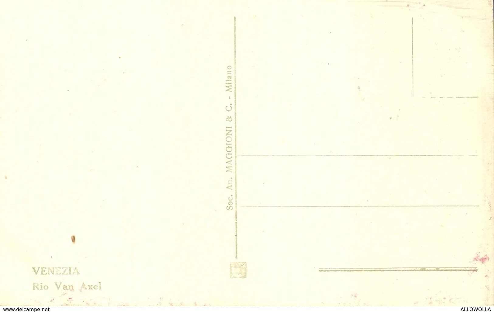 956 " VENEZIA - RIO VAN AXEL " CARTOLINA   ILLUSTRATA ORIG.  NON SPEDIT - Venezia