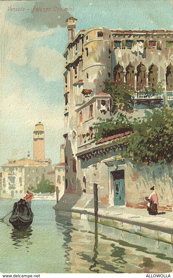 957 " VENEZIA - PALAZZO CONTARINI " CARTOLINA   ILLUSTRATA ORIG.  NON SPEDIT - Venezia