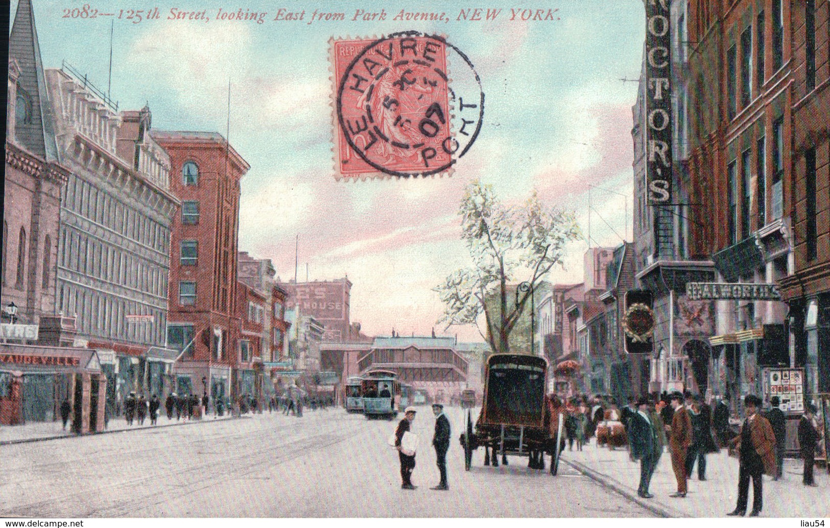 125th Street, Looking East From Park Avenue, NEW YORK (1907) - Harlem